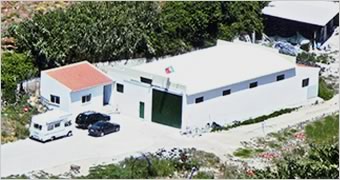 Vista aérea do armazém da empresa Louripereiras, Lda.